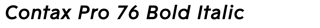 Contax Pro 76 Bold Italic